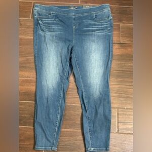 Torrid Blue Skinny Jeans with Faded Wash